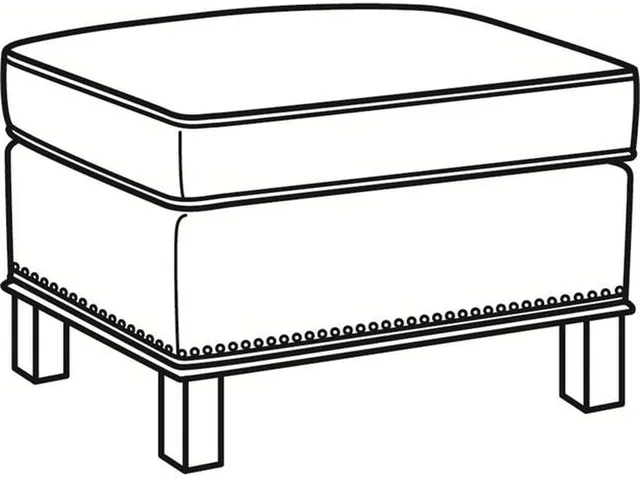Gotham Ottoman W/ Nails (25.5W X 19D)