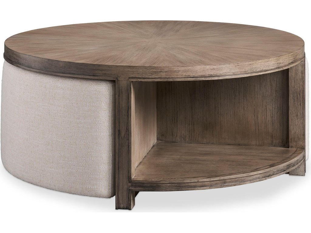 Gunnar Leather Cocktail Ottoman - image 3