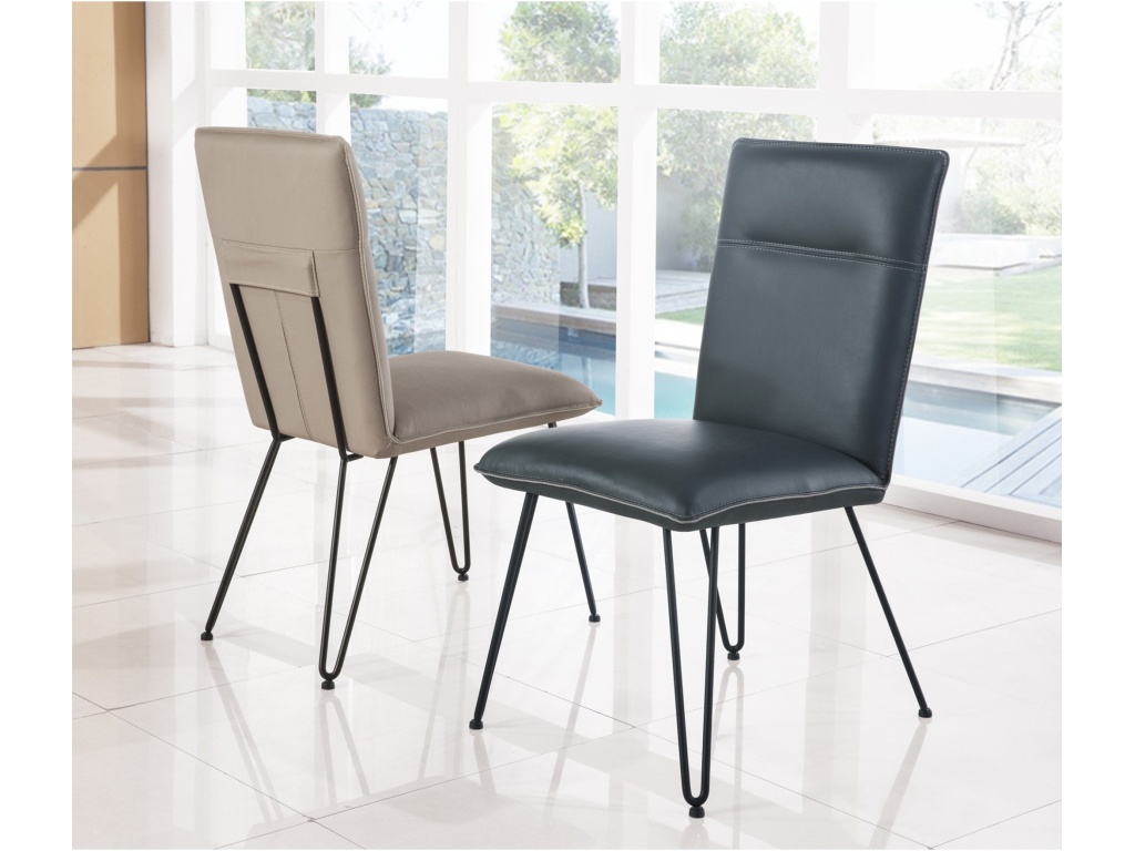 Demi Hairpin Leg Modern Dining Chair in Cobalt - main image