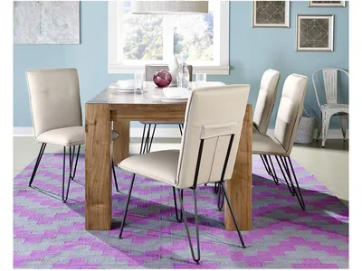 Demi Hairpin Leg Modern Dining Chair in Taupe - Alternative View