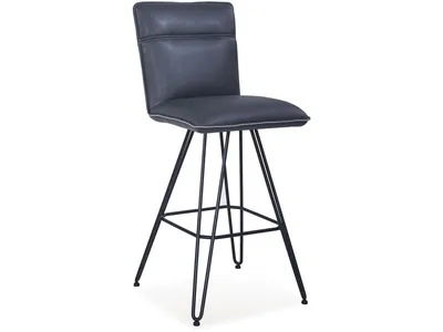 Demi Hairpin Leg Swivel Bar Stool in Cobalt