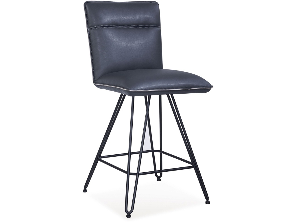 Demi Hairpin Leg Swivel Counter Stool in Cobalt - image 1