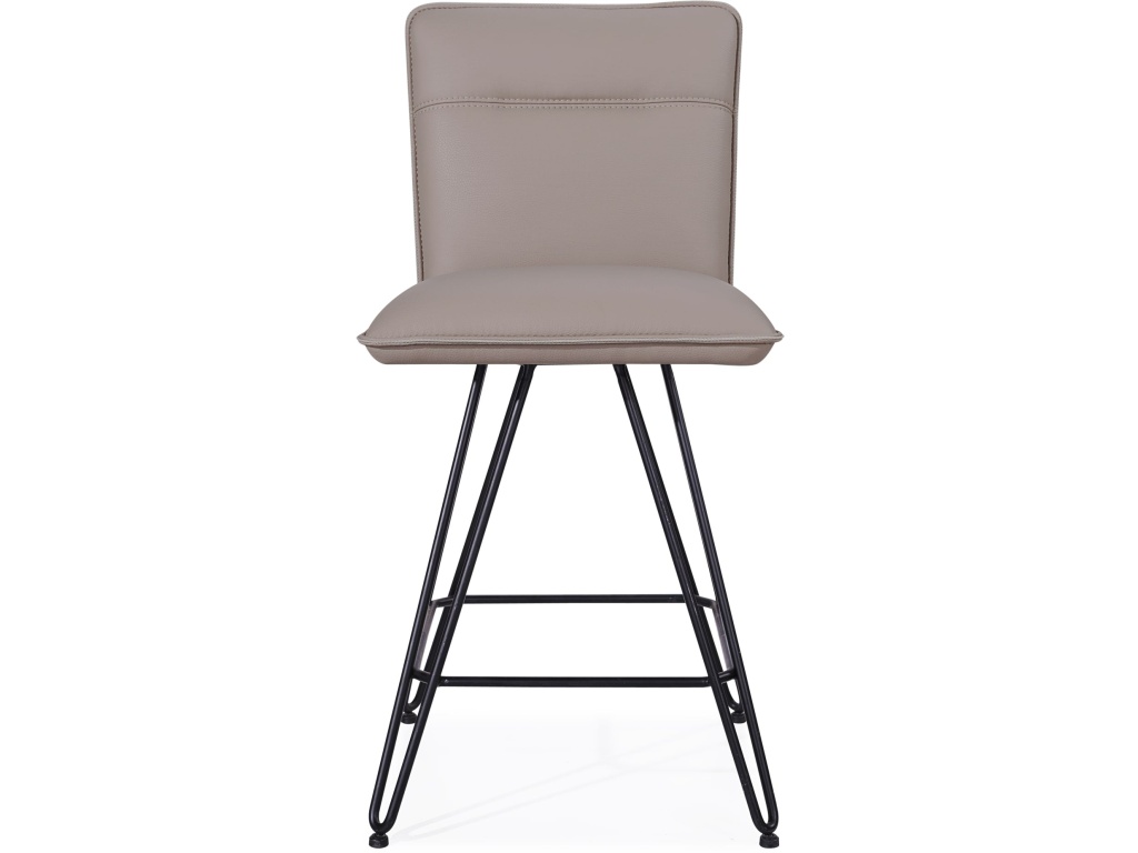 Demi Hairpin Leg Swivel Counter Stool in Taupe - image 2