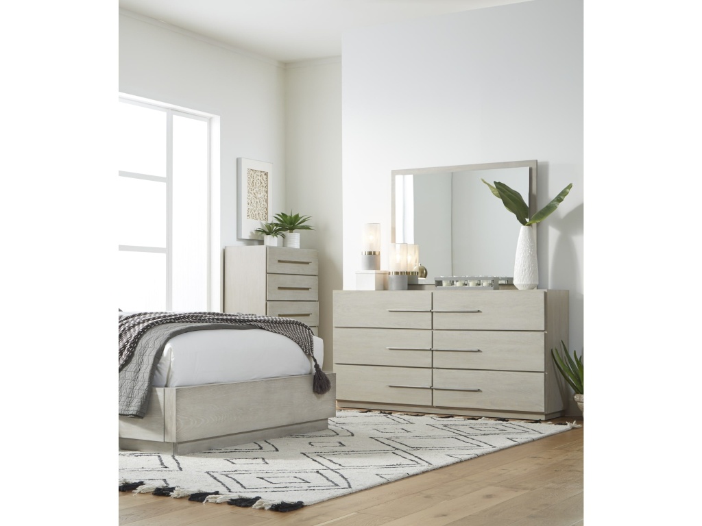 Destination Floating Glass Mirror in Cotton Grey - image 1