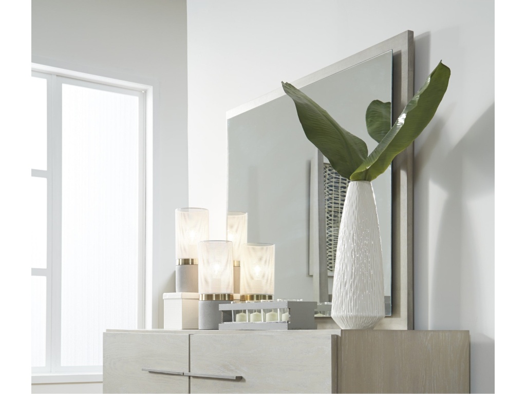 Destination Floating Glass Mirror in Cotton Grey - main image