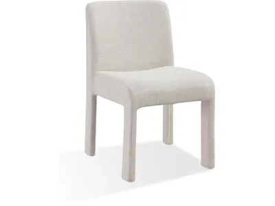 Devon Fully Upholstered Dining Chair in Turtle Dove Linen - Alternative View