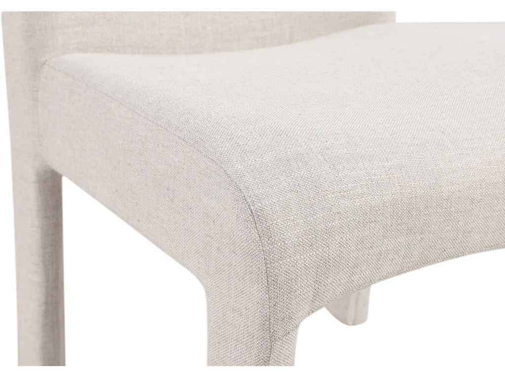 Devon Fully Upholstered Dining Chair in Turtle Dove Linen - image 2
