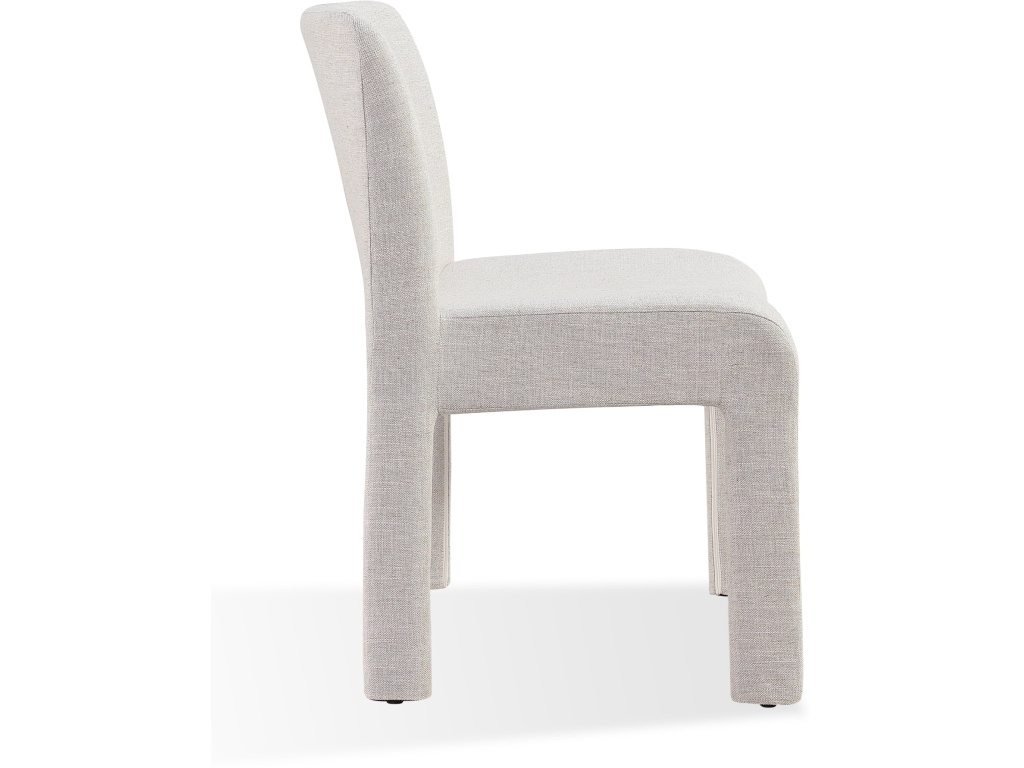 Devon Fully Upholstered Dining Chair in Turtle Dove Linen - image 3