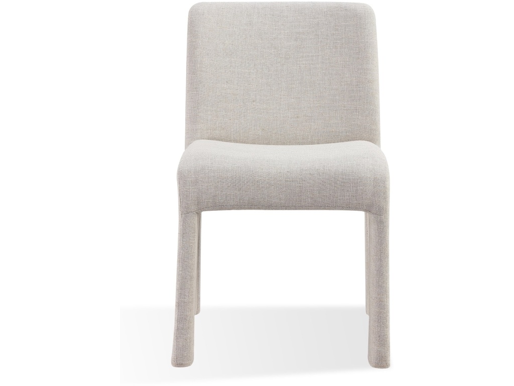 Devon Fully Upholstered Dining Chair in Turtle Dove Linen - image 4