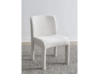 Devon Fully Upholstered Dining Chair in Turtle Dove Linen