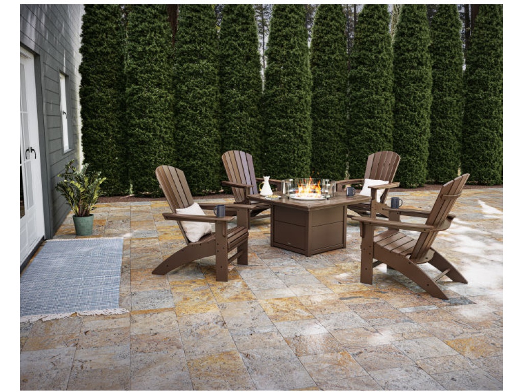 Yacht Club Adirondack 5-Piece Set with Fire Pit Table - image 1