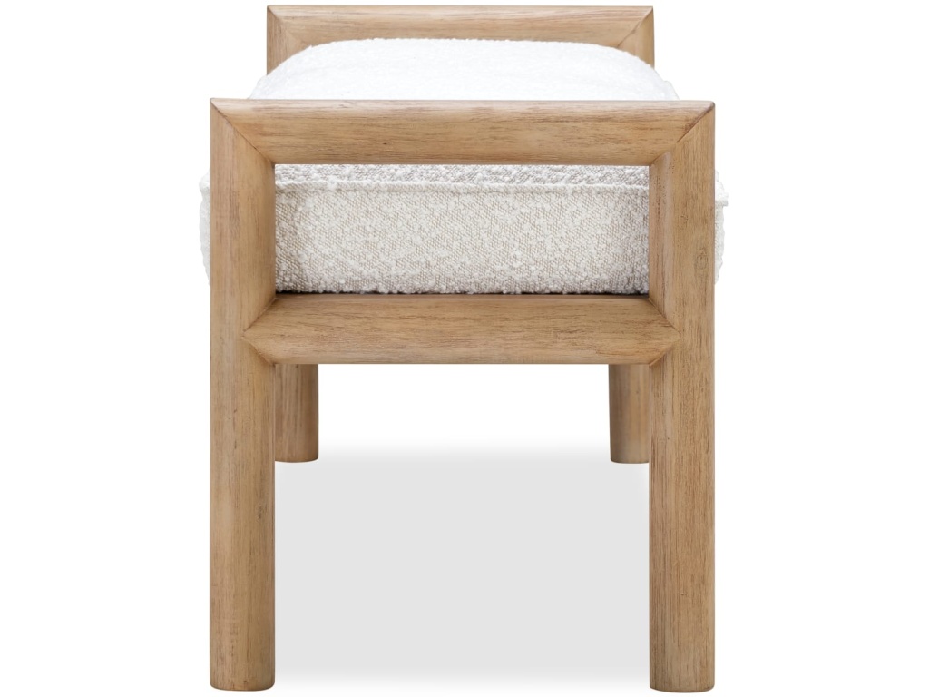 Dorsey Boucle Upholstered Wooden Bench in Granola and Ricotta - image 3