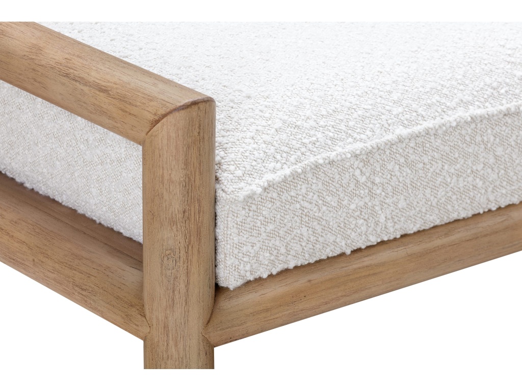 Dorsey Boucle Upholstered Wooden Bench in Granola and Ricotta - image 4