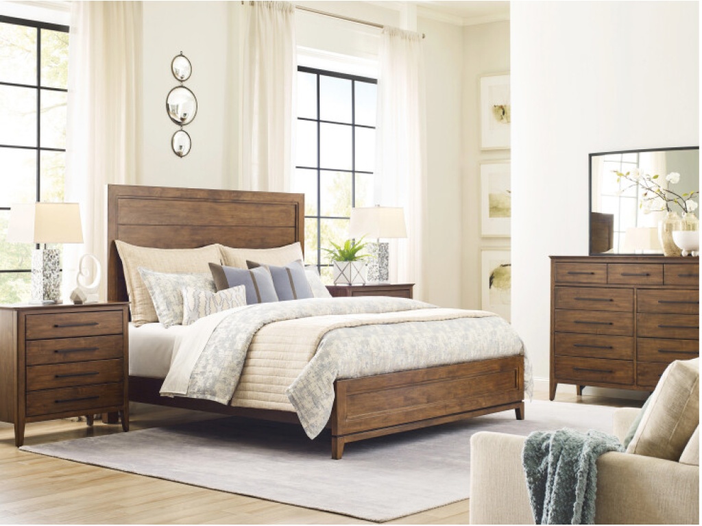 Schafer Cal King Panel Bed Complete - image 1