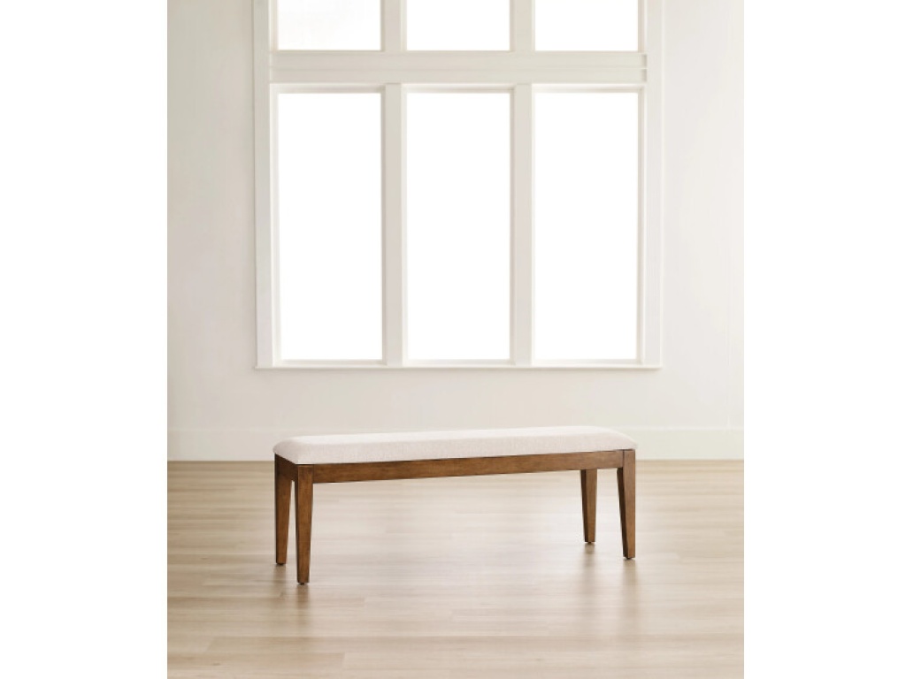 Upholstered Dining Bench, Latte - image 1