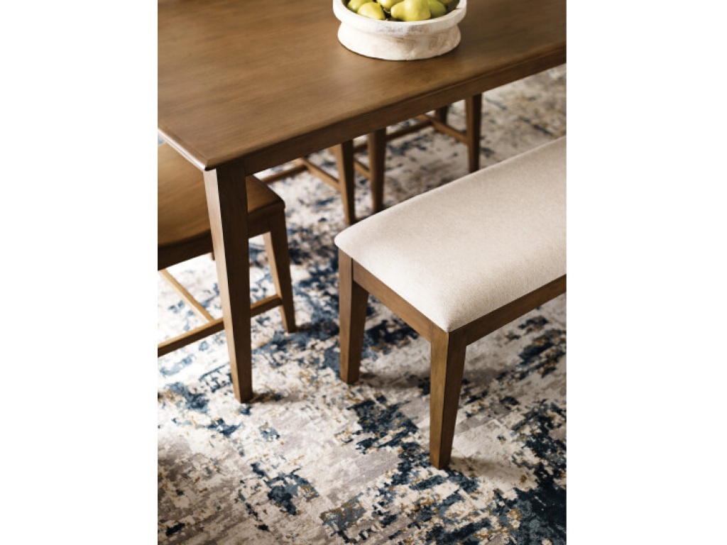 Upholstered Dining Bench, Latte - image 3
