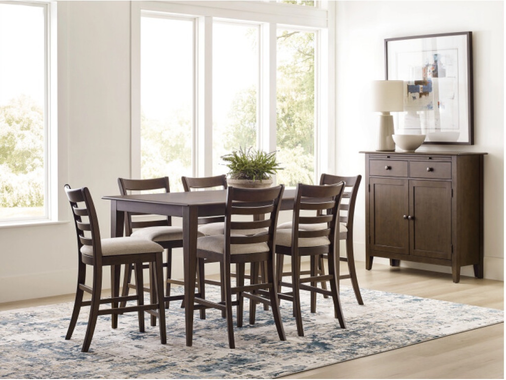 60" Counter Height Table, Mocha - image 1