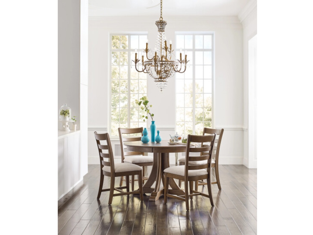 44" Round Quad Table, Latte - image 1