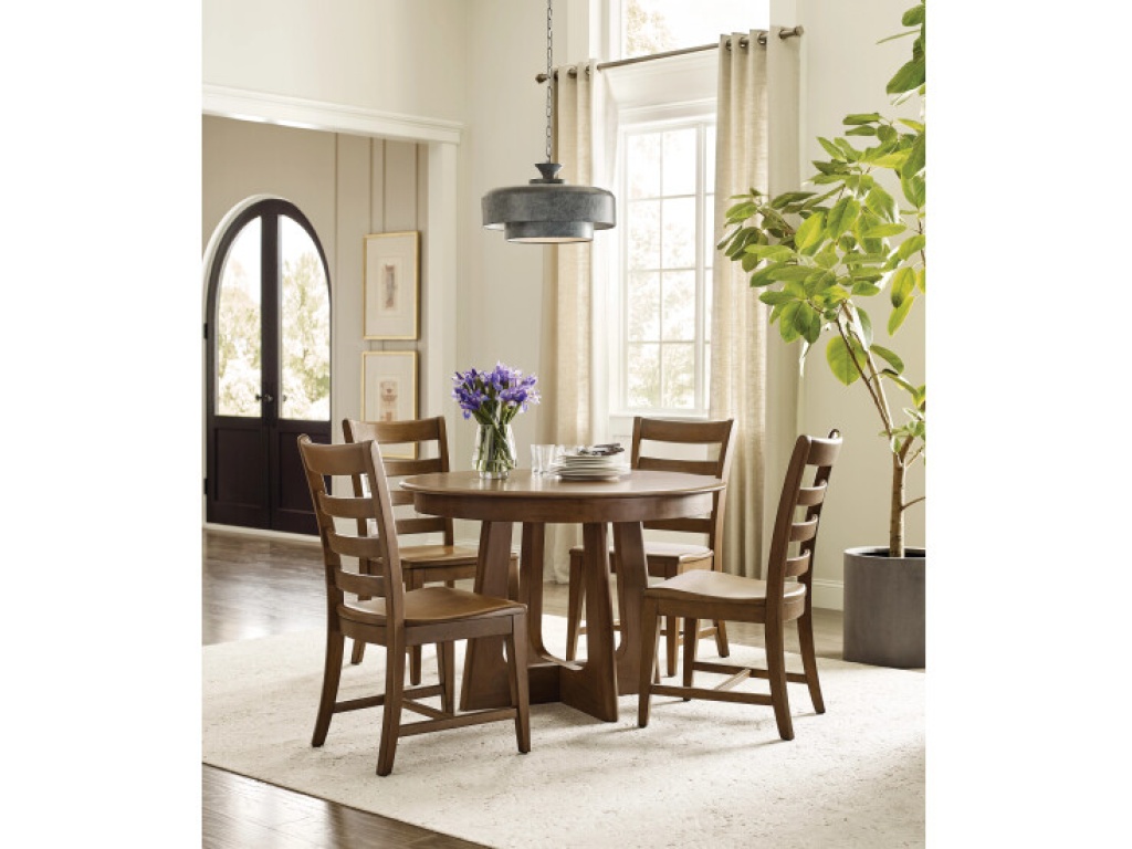 44" Round Pedestal Table, Latte - image 1