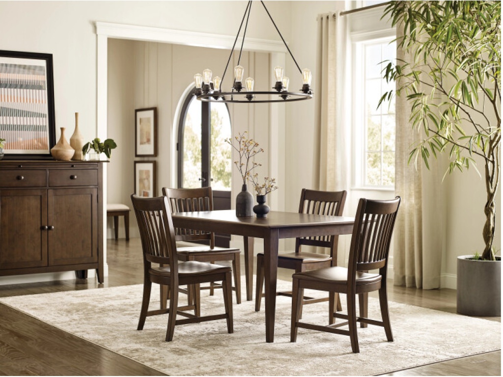 60" Rectangular Leg Table, Mocha - image 2