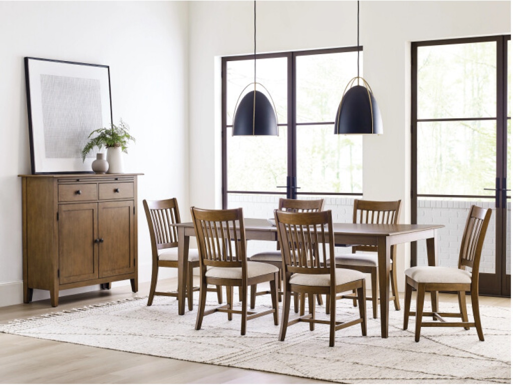 80" Rectangular Leg Table, Latte - image 1