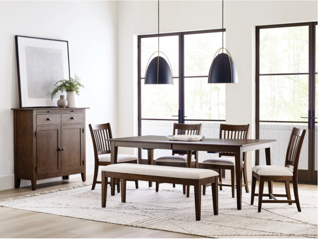80" Rectangular Leg Table, Mocha - image 1
