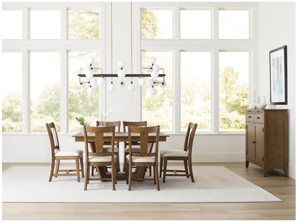 60" Rectangular Trestle Table Pkg, Latte - image 1