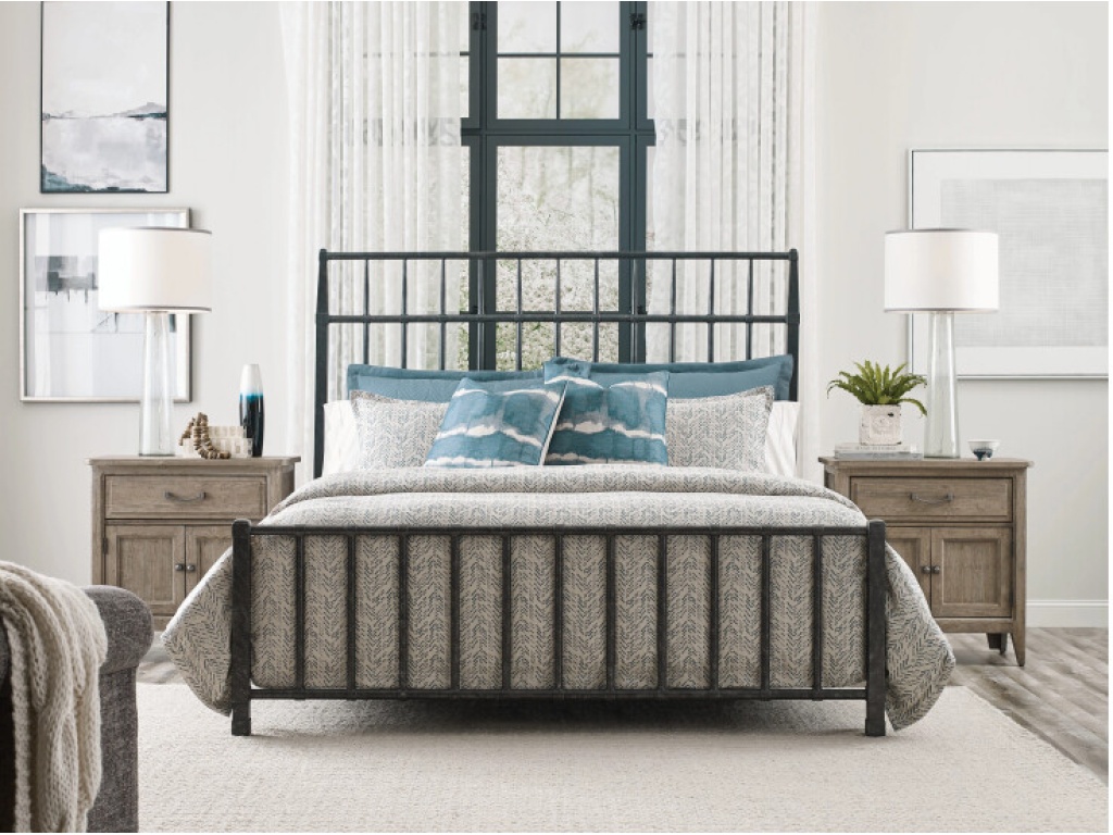 Sylvan Queen Metal Bed Complete - image 1