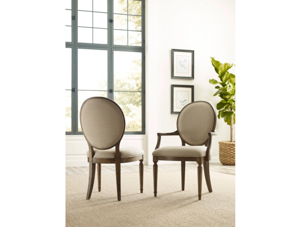 Cecil Oval Back Uph Side Chair - image 1