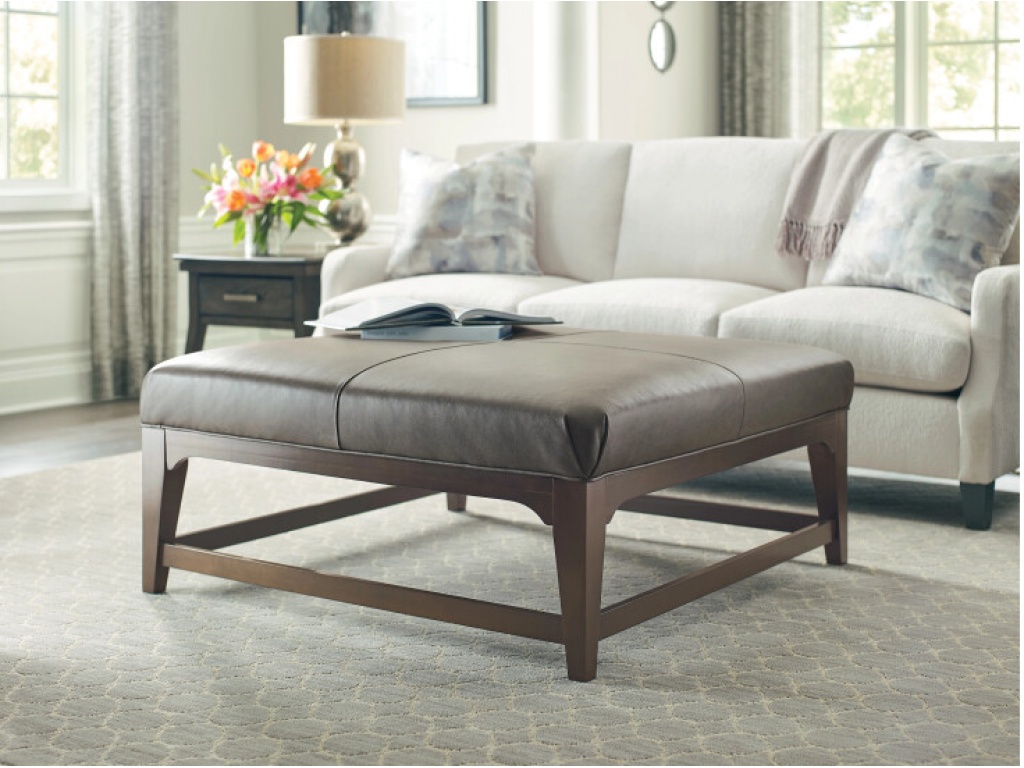 Jamison Square Cocktail Ottoman - Leather - image 1