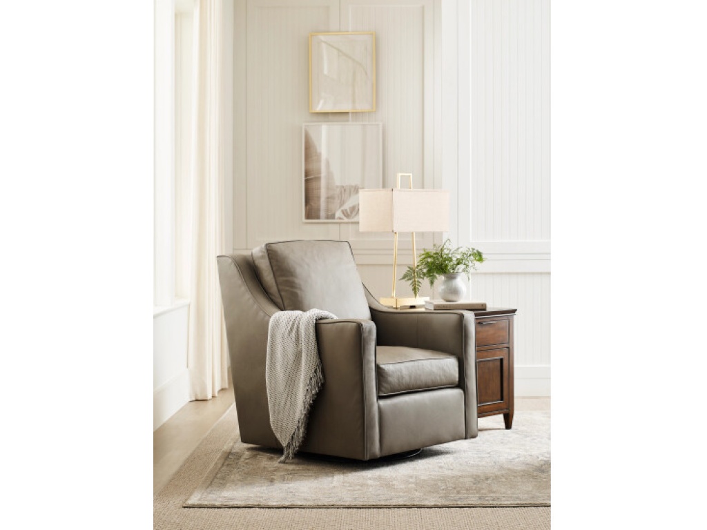 Bradley Swivel Glider -Leather - image 1