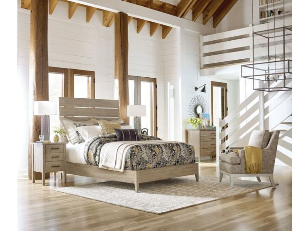 Incline Oak Queen Bed Low Footboard - Complete - image 1