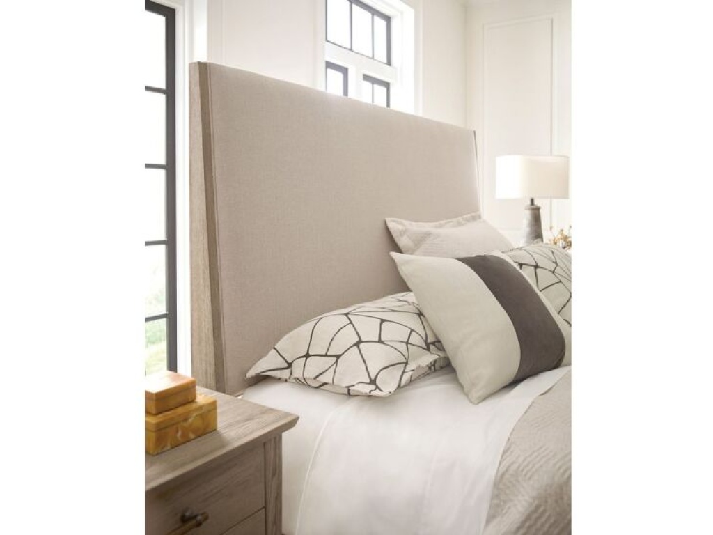 Incline Fabric Cal King Bed High Ftbd - Complete - image 1