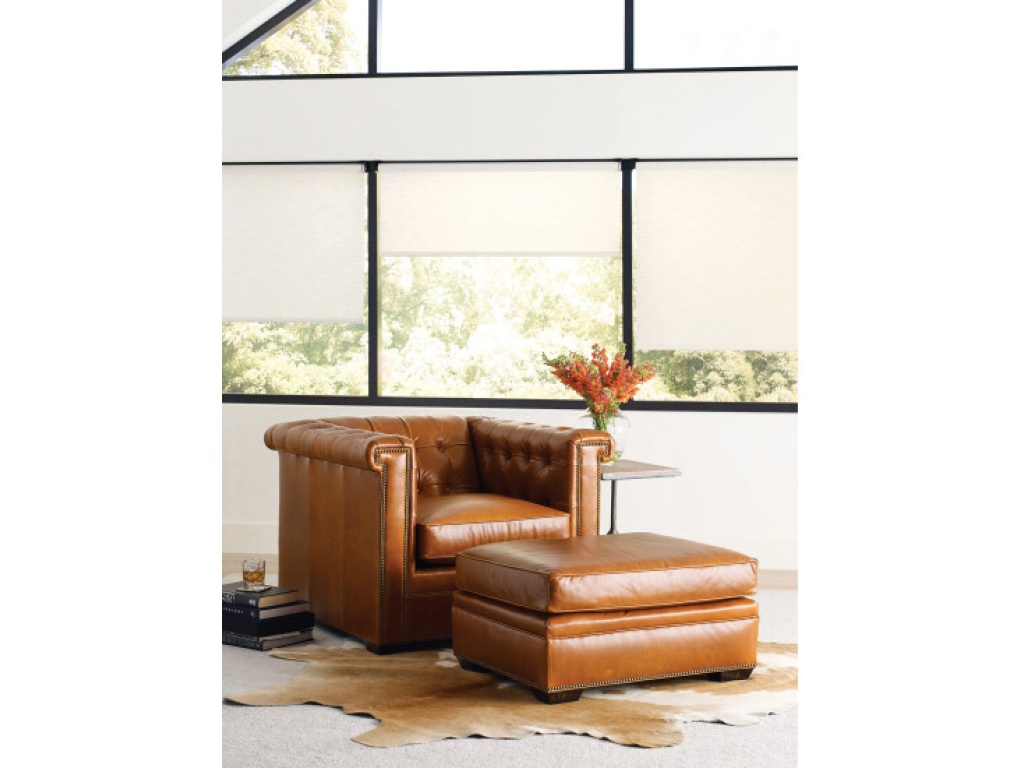 Kingston Ottoman - Leather - image 1