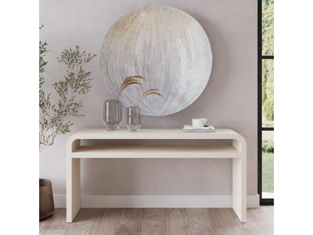Drake Ash Wood Console Table in Sugar - main image