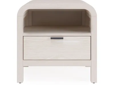 Drake One Drawer One Shelf USB-Charging Nightstand in Sugar