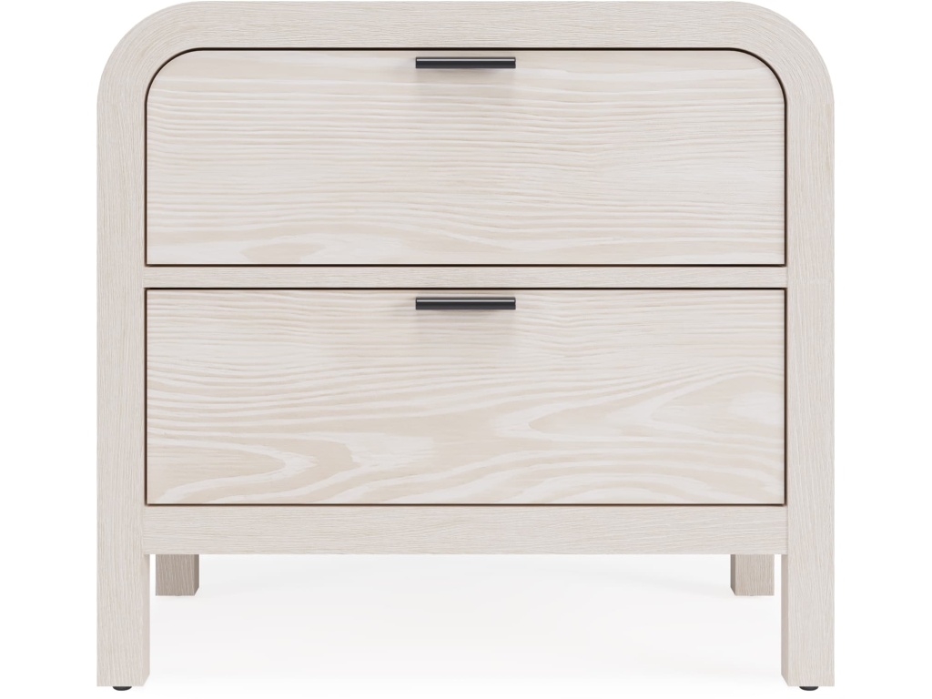 Drake Two Drawer USB-Charging Nightstand in Sugar - image 2