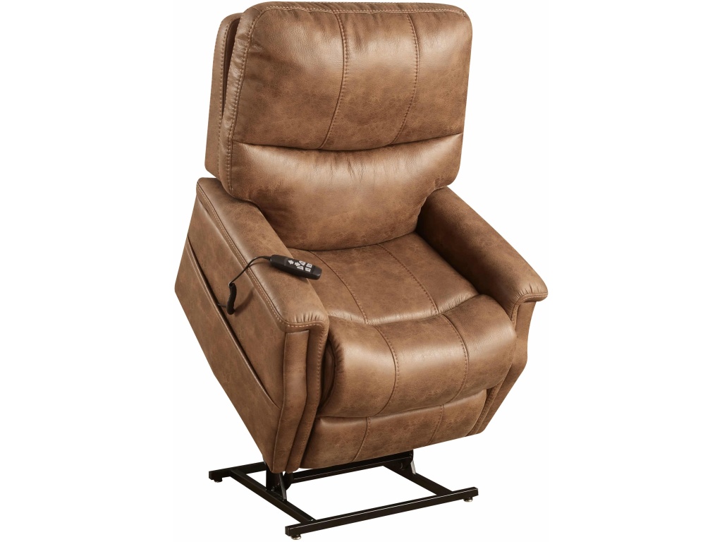 PRI Faux Leather Dual Motor Lift Chair in Badlands Saddle - image 2