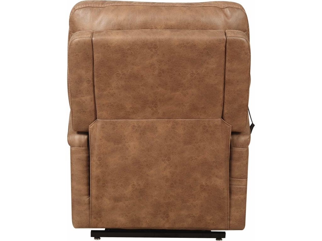 PRI Faux Leather Dual Motor Lift Chair in Badlands Saddle - image 4