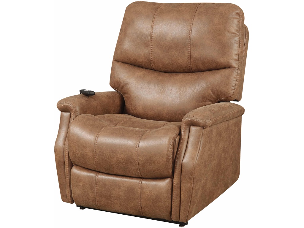 PRI Faux Leather Dual Motor Lift Chair in Badlands Saddle - image 5