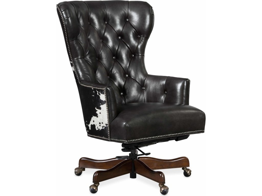 Katherine Executive Swivel Tilt Chair w/ Black & White HOH - main image