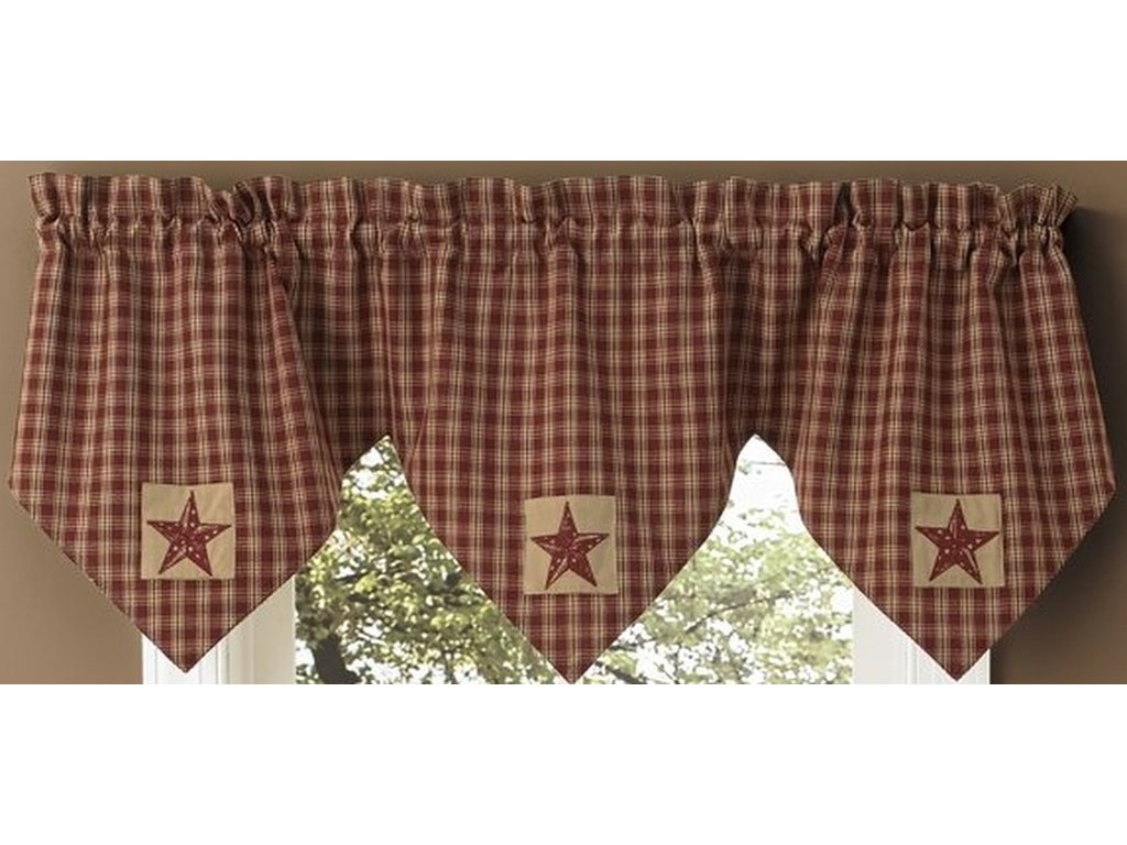 Park Designs Sturbridge Patch Lined Triple Point Valance - main image