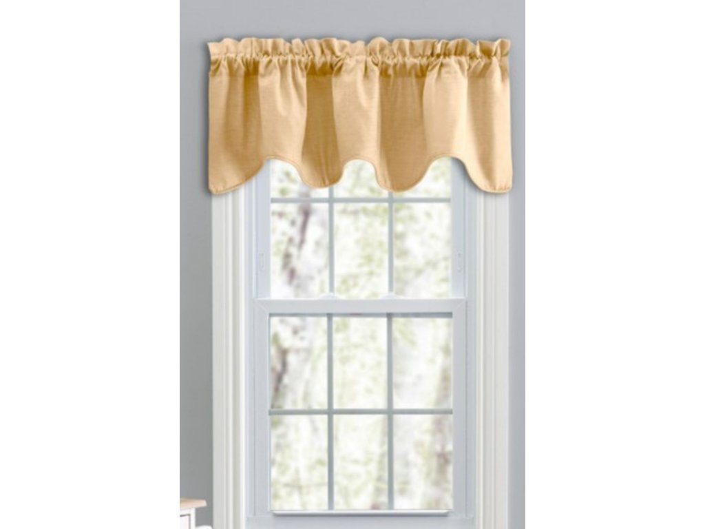 Ellis Curtain Lisa Solid Scallop Valance - image 9