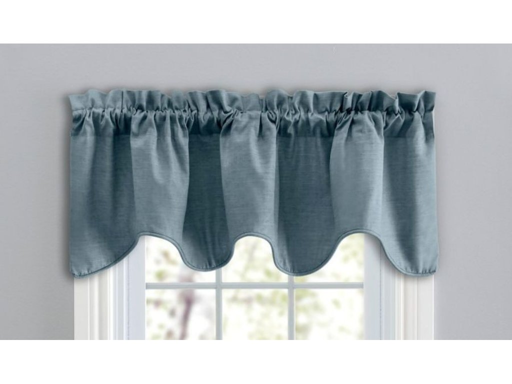 Ellis Curtain Lisa Solid Scallop Valance - image 1