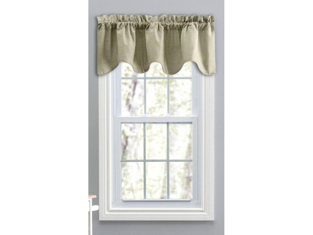 Ellis Curtain Lisa Solid Scallop Valance - image 2