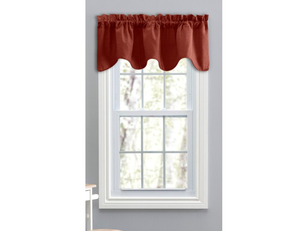 Ellis Curtain Lisa Solid Scallop Valance - image 3