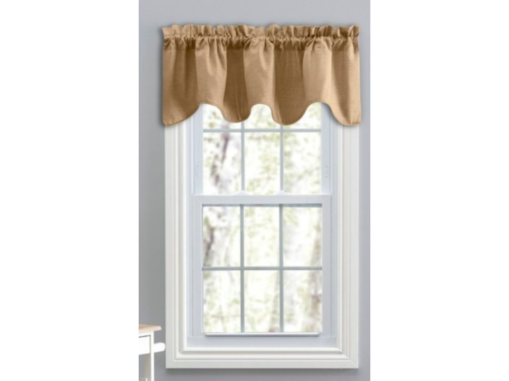 Ellis Curtain Lisa Solid Scallop Valance - image 4