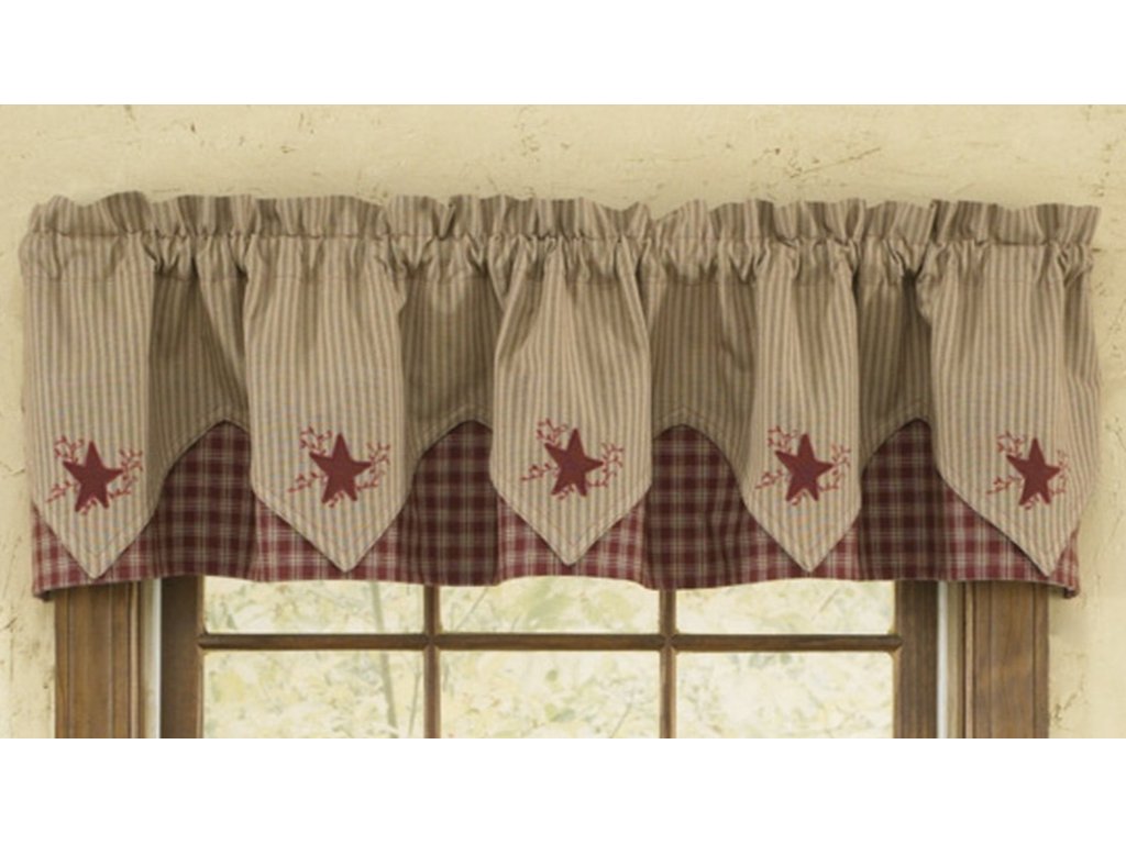 Park Designs Sturbridge Lined Star Valance - main image