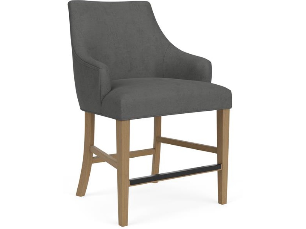 Swoop Arm Upholstered Stool - image 4