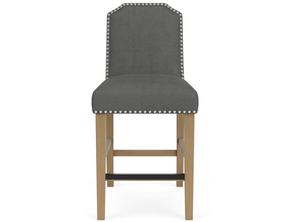 Clipped Top Upholstered Stool - image 3